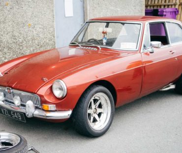 A Silvia SR20-powered MGB calls for some Japanese wheels